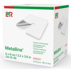 Compresse en non-tissé stérile Metalline® trachéotomie LOHMANN & RAUSCHER