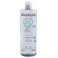 Gel douche visage, corps et cheveux Coton & Amande RIVADOUCE
