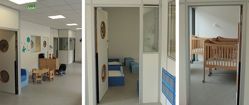 Une crèche d'entreprise (crédit photo, AFCB Aménagement)